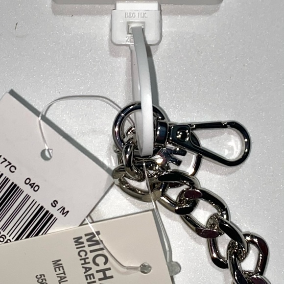 MICHAEL KORS Silver MK Logo Chain Belt - Picture 11 of 15